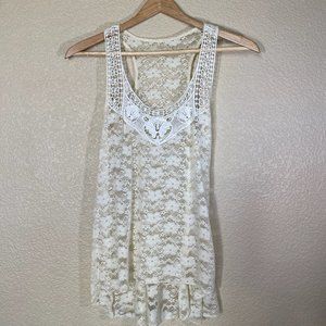 White Lace Tank Top